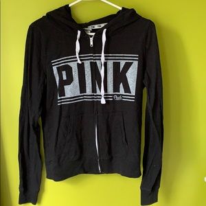 PINK hooded zip up